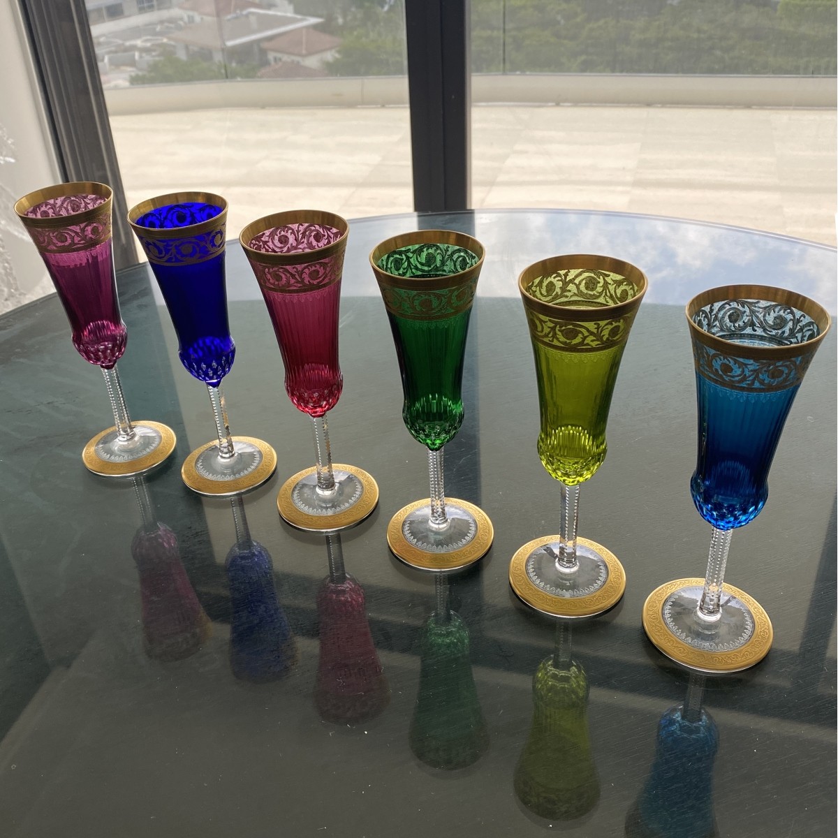 St. Louis "Thistle" Champagne Flutes