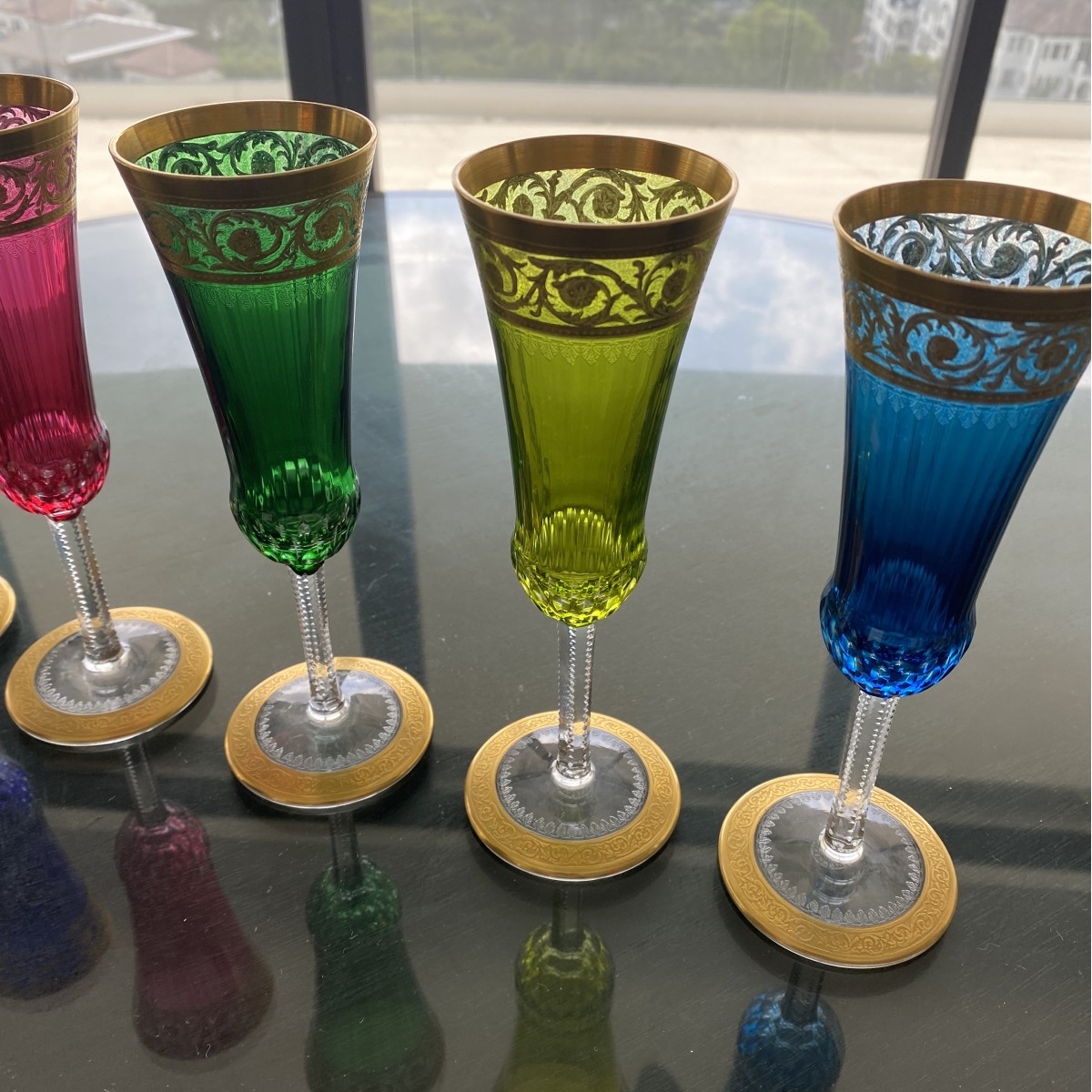 St. Louis "Thistle" Champagne Flutes