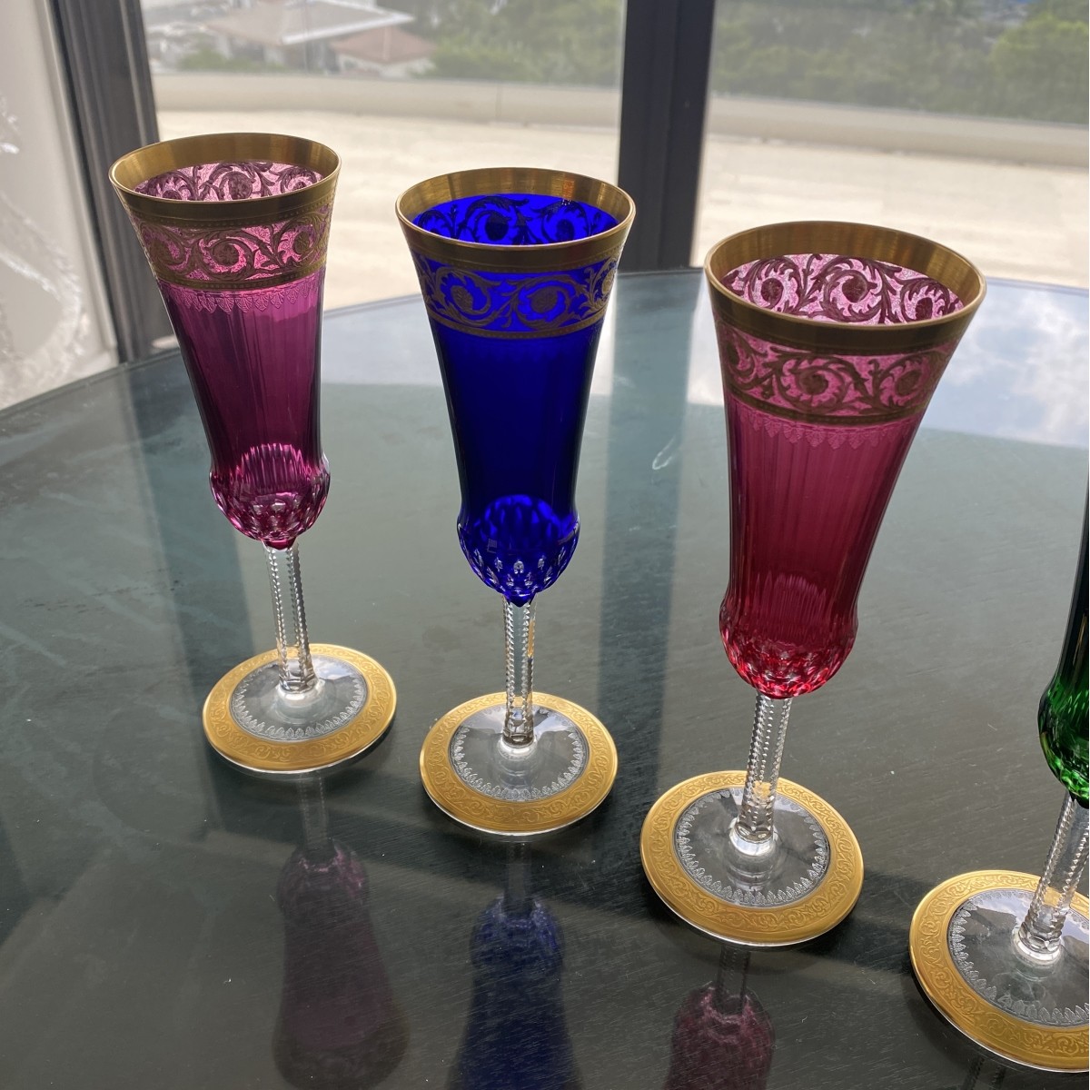 St. Louis "Thistle" Champagne Flutes