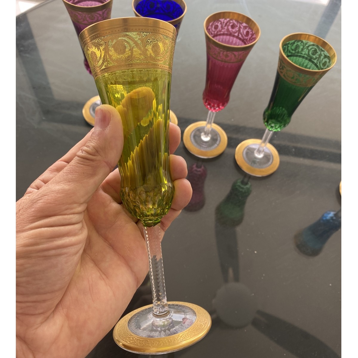 St. Louis "Thistle" Champagne Flutes