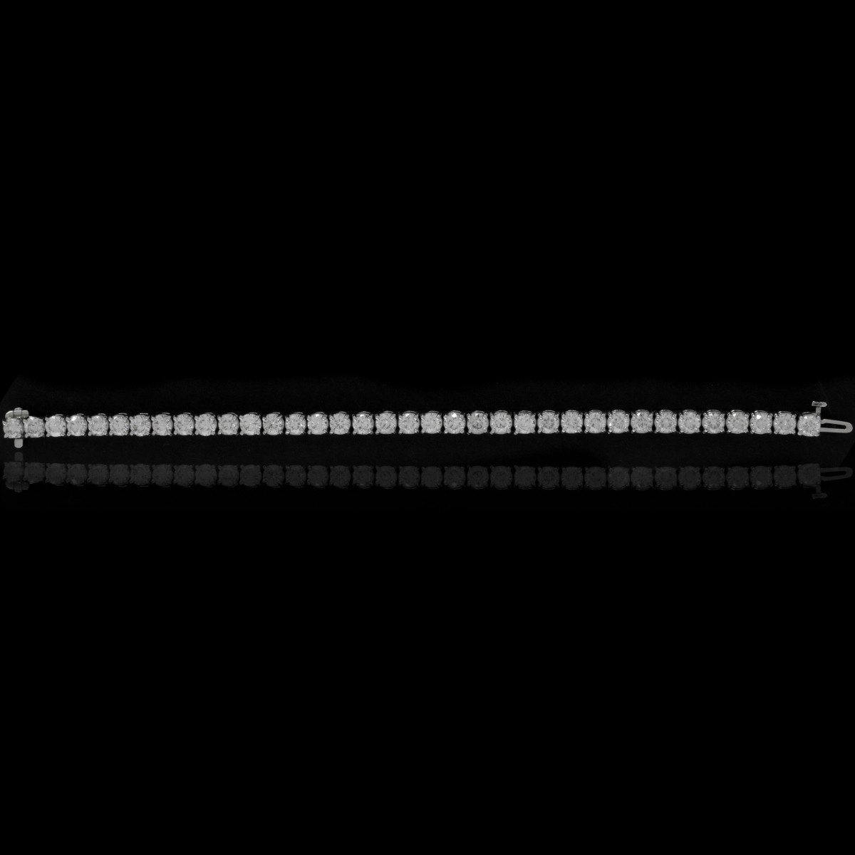 Diamond and Platinum Tennis Bracelet