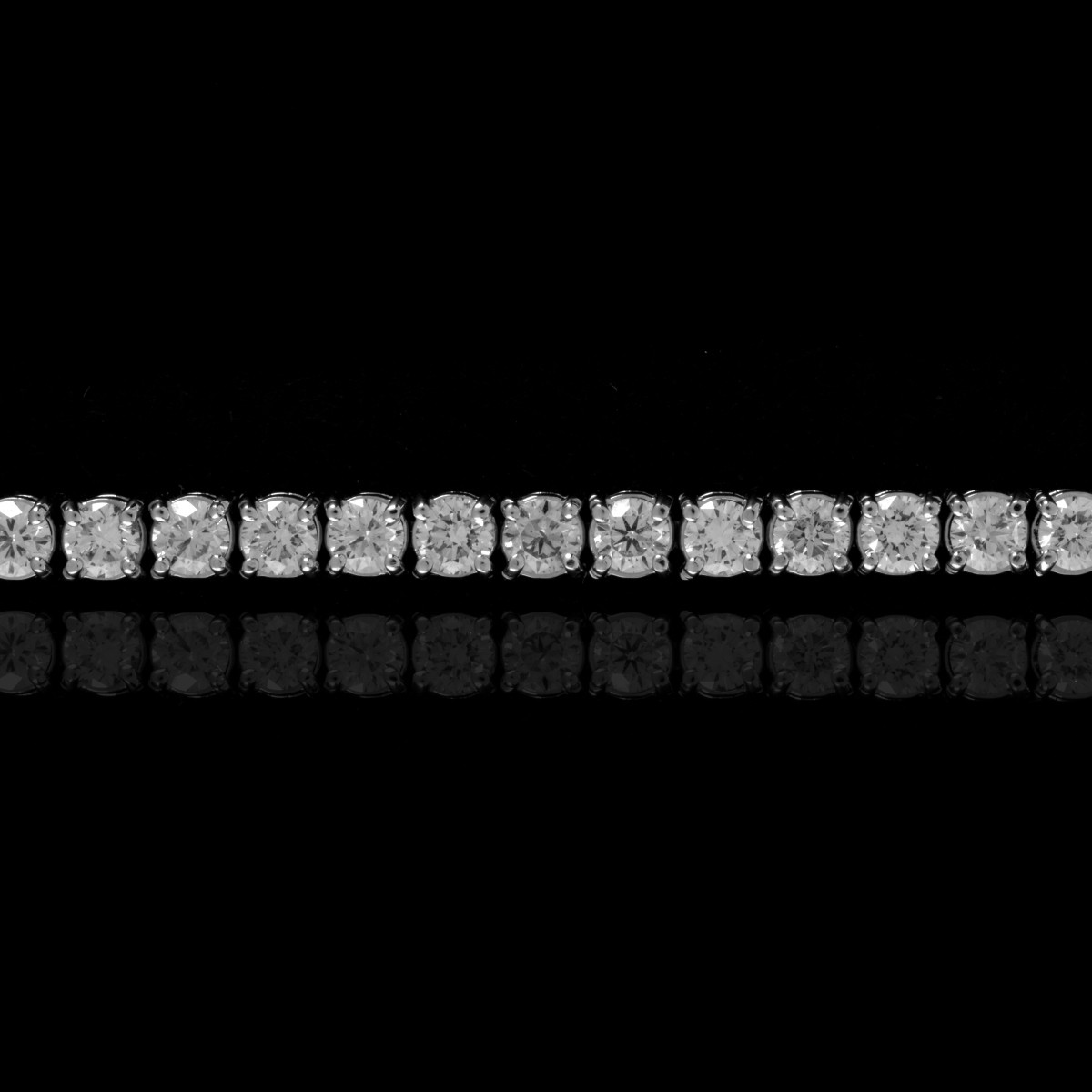 Diamond and Platinum Tennis Bracelet