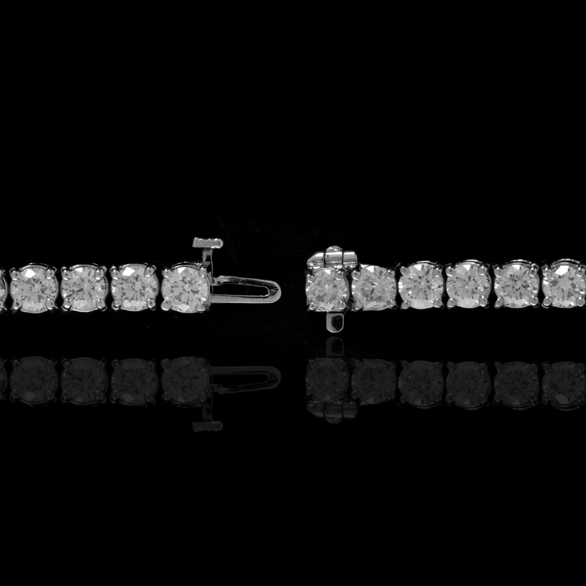 Diamond and Platinum Tennis Bracelet