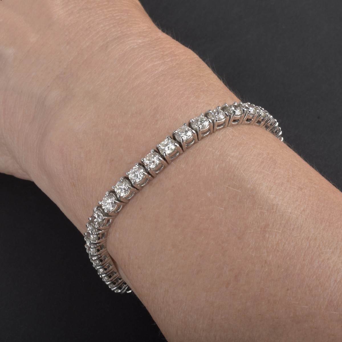 Diamond and Platinum Tennis Bracelet