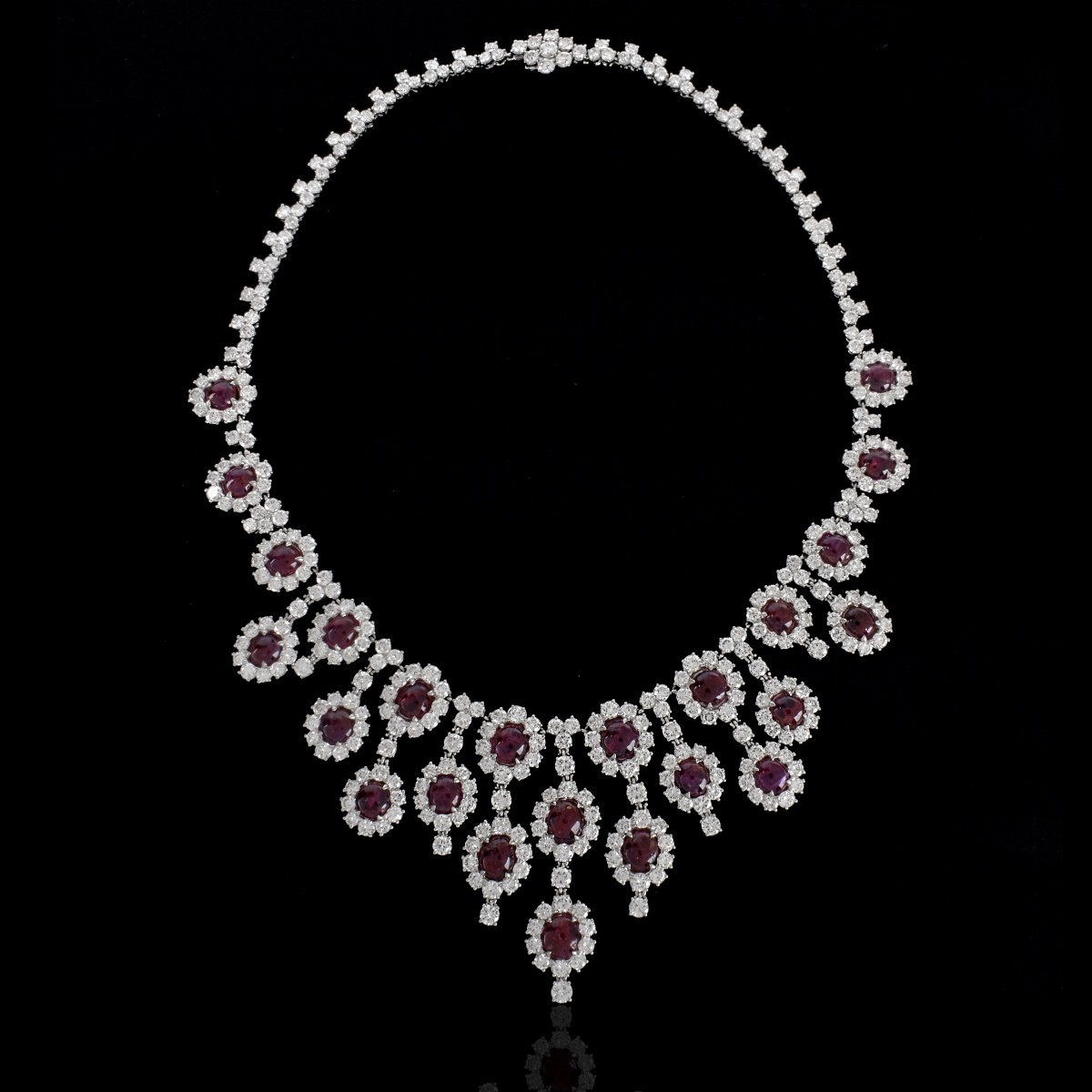 Ruby, Diamond and Platinum Necklace