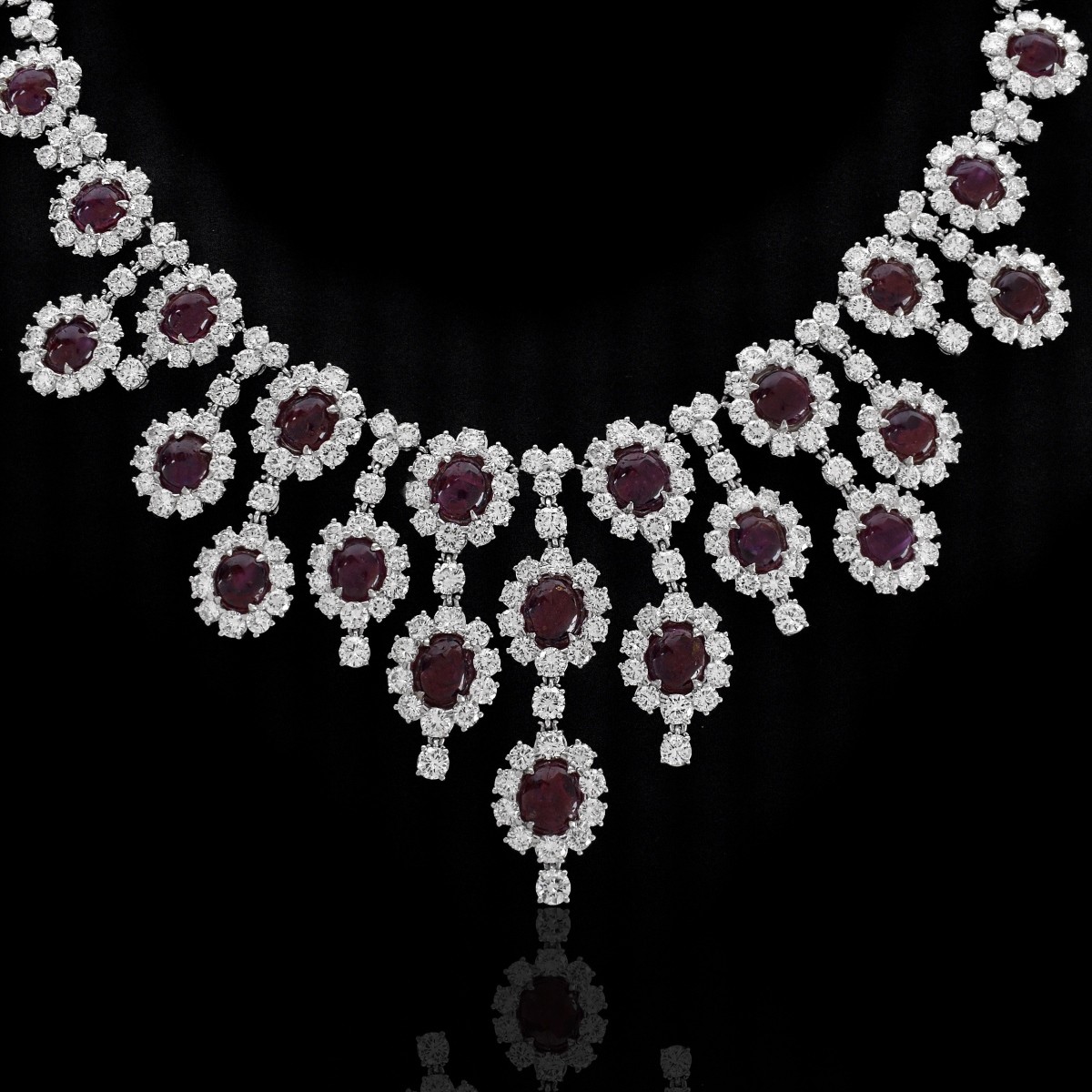 Ruby, Diamond and Platinum Necklace