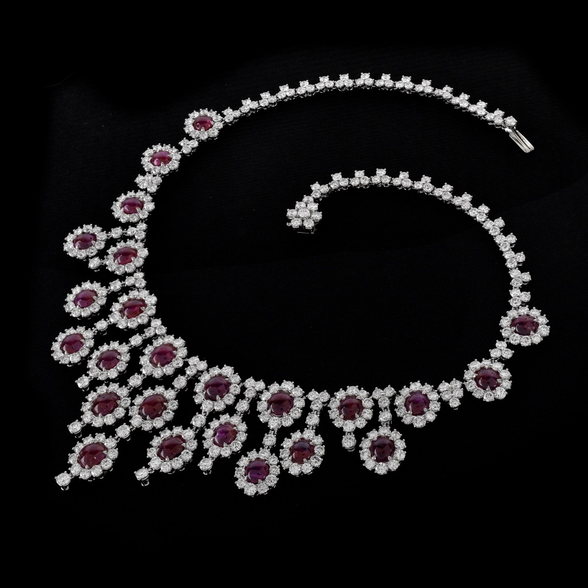 Ruby, Diamond and Platinum Necklace