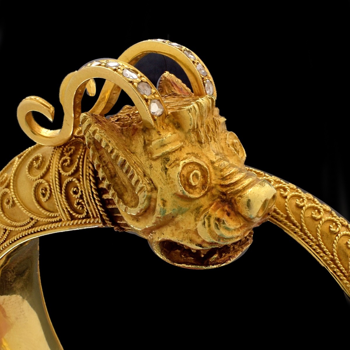 18K Dragon Bangle Bracelet