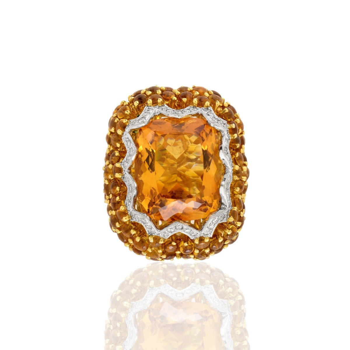 Topaz, Sapphire, Diamond and 18K Ring