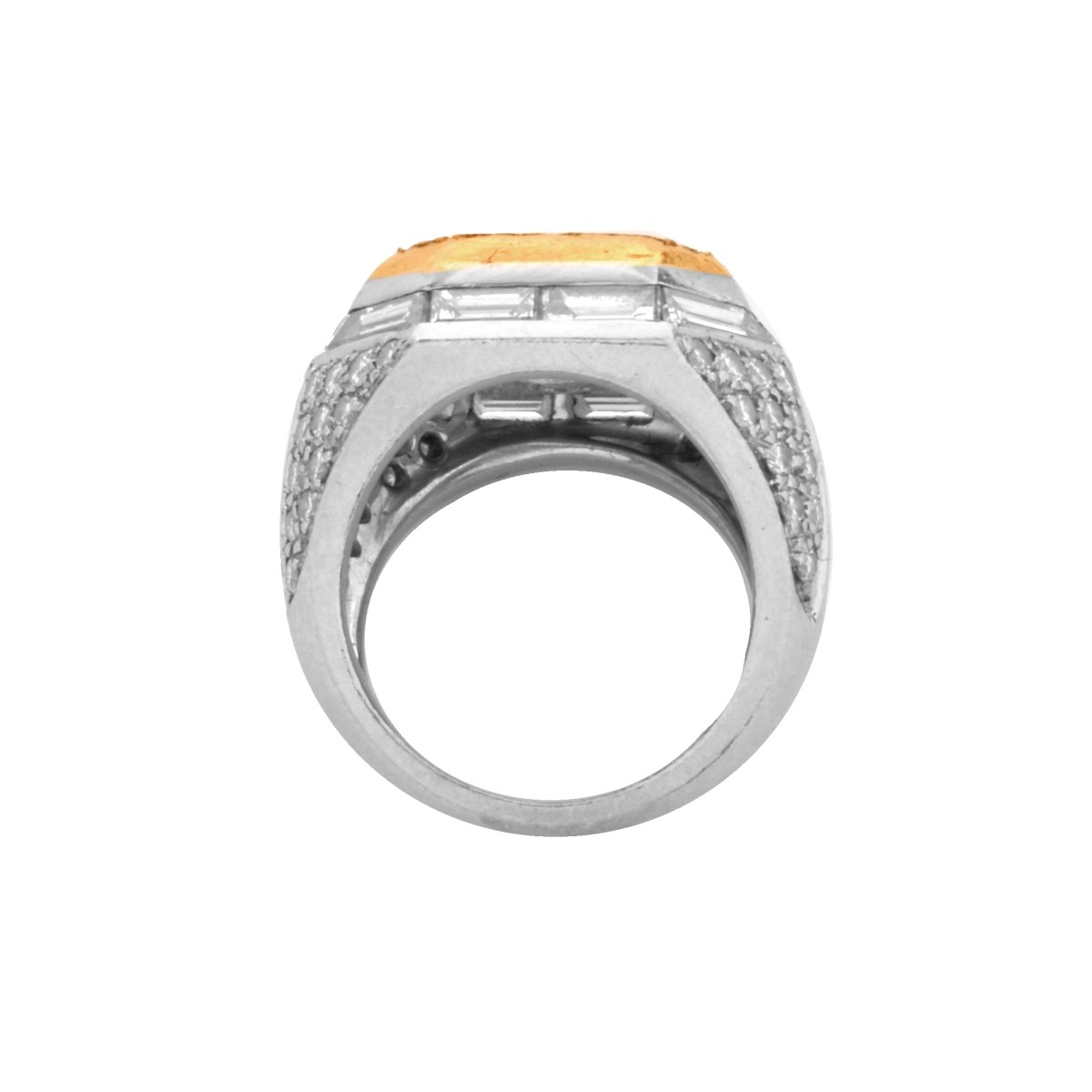 Diamond, Platinum and 18K Ring