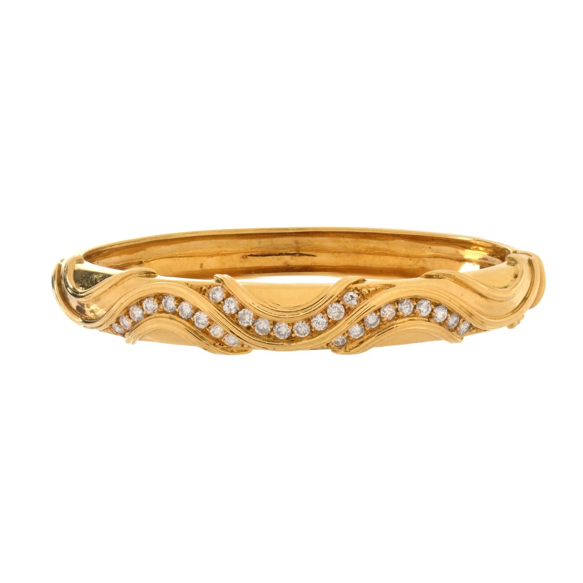 Diamond and 18K Bangle Bracelet