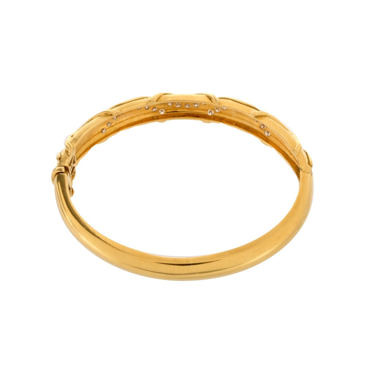 Diamond and 18K Bangle Bracelet