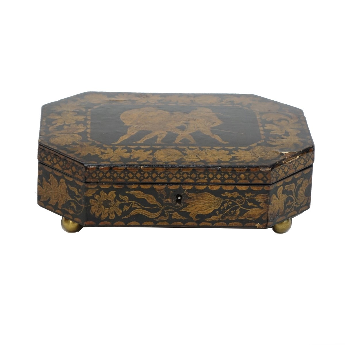 Antique English Lacquer Box