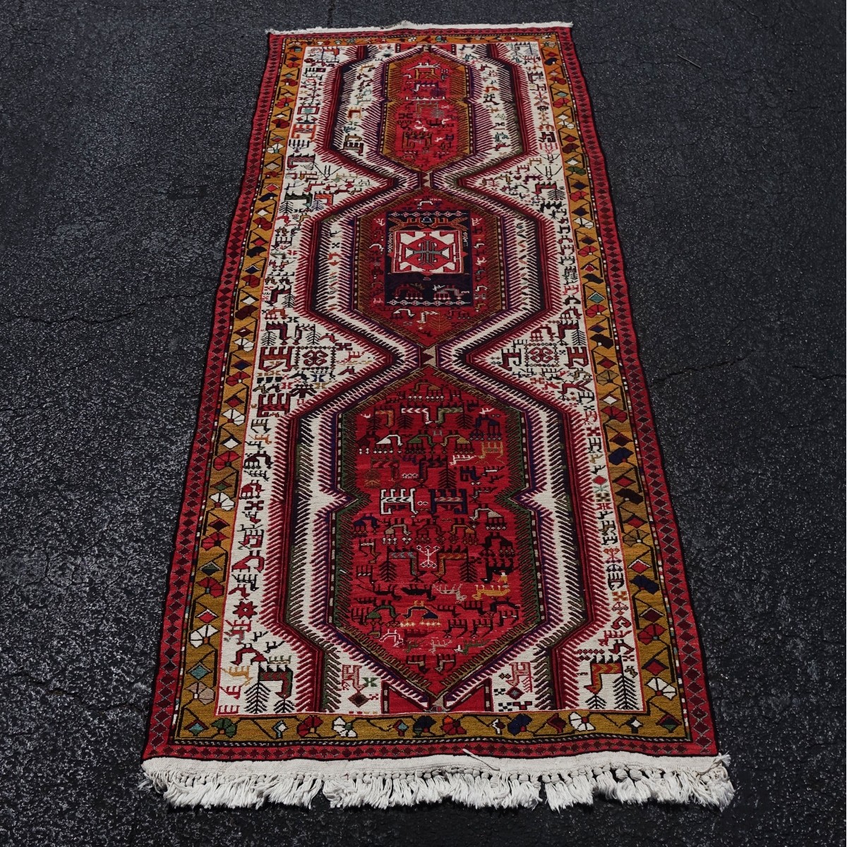Afghan Soumak Runner Rug