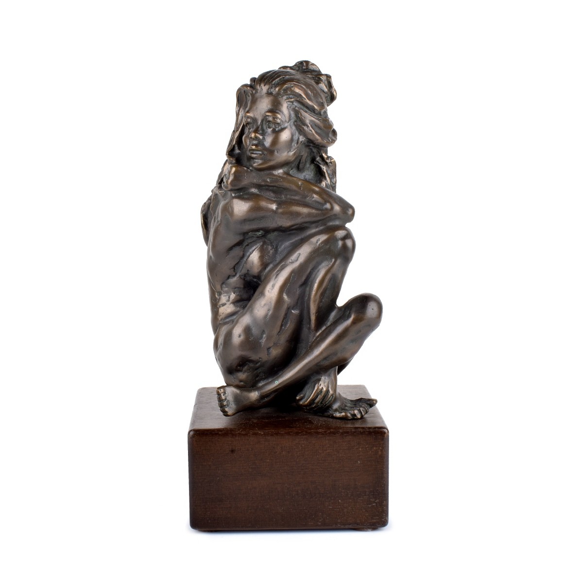 20th C. Bronze Sculpture of a Kneeling Nude