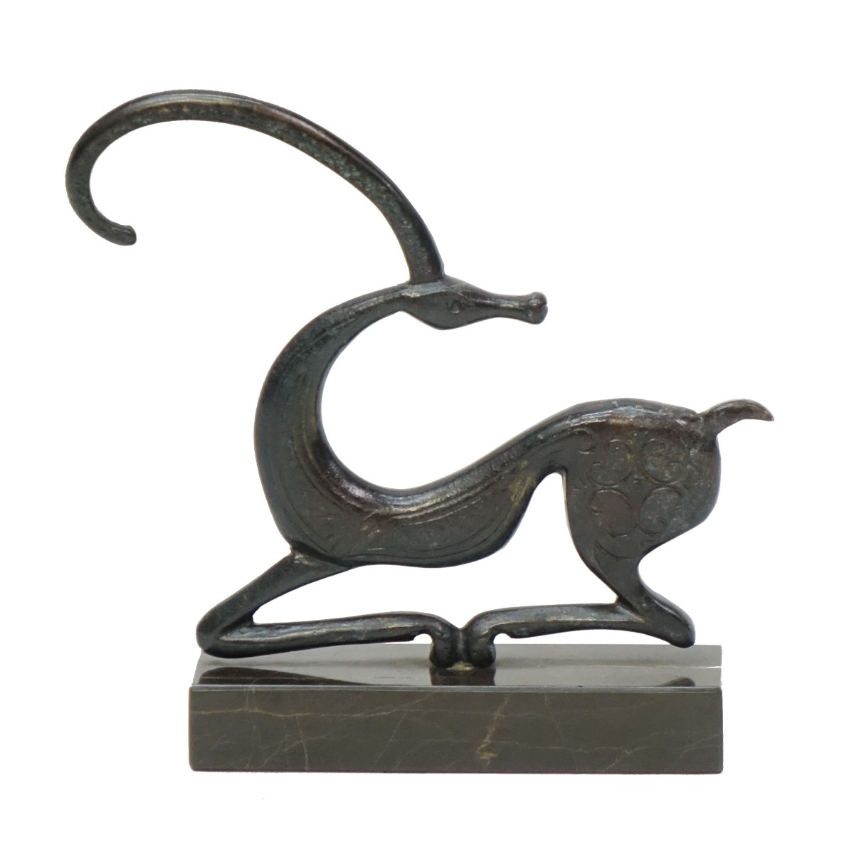 Vintage Art Deco Bronze Gazelle