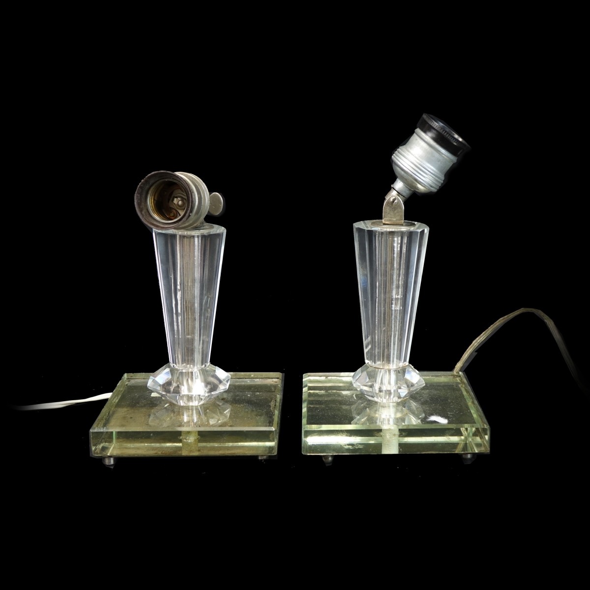 Pair of Glass Lamps