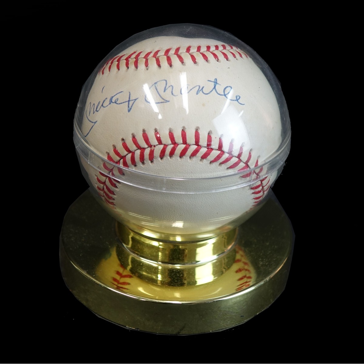 Mickey Mantle Hand Signed Baseball