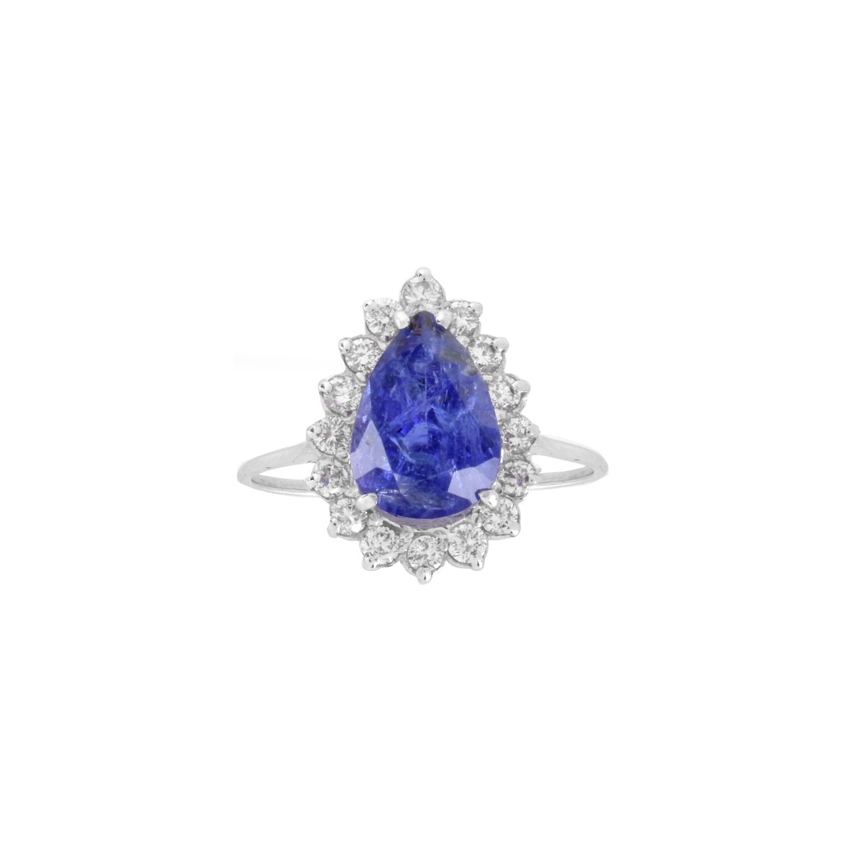 AIG Tanzanite, Diamond and 14K Ring