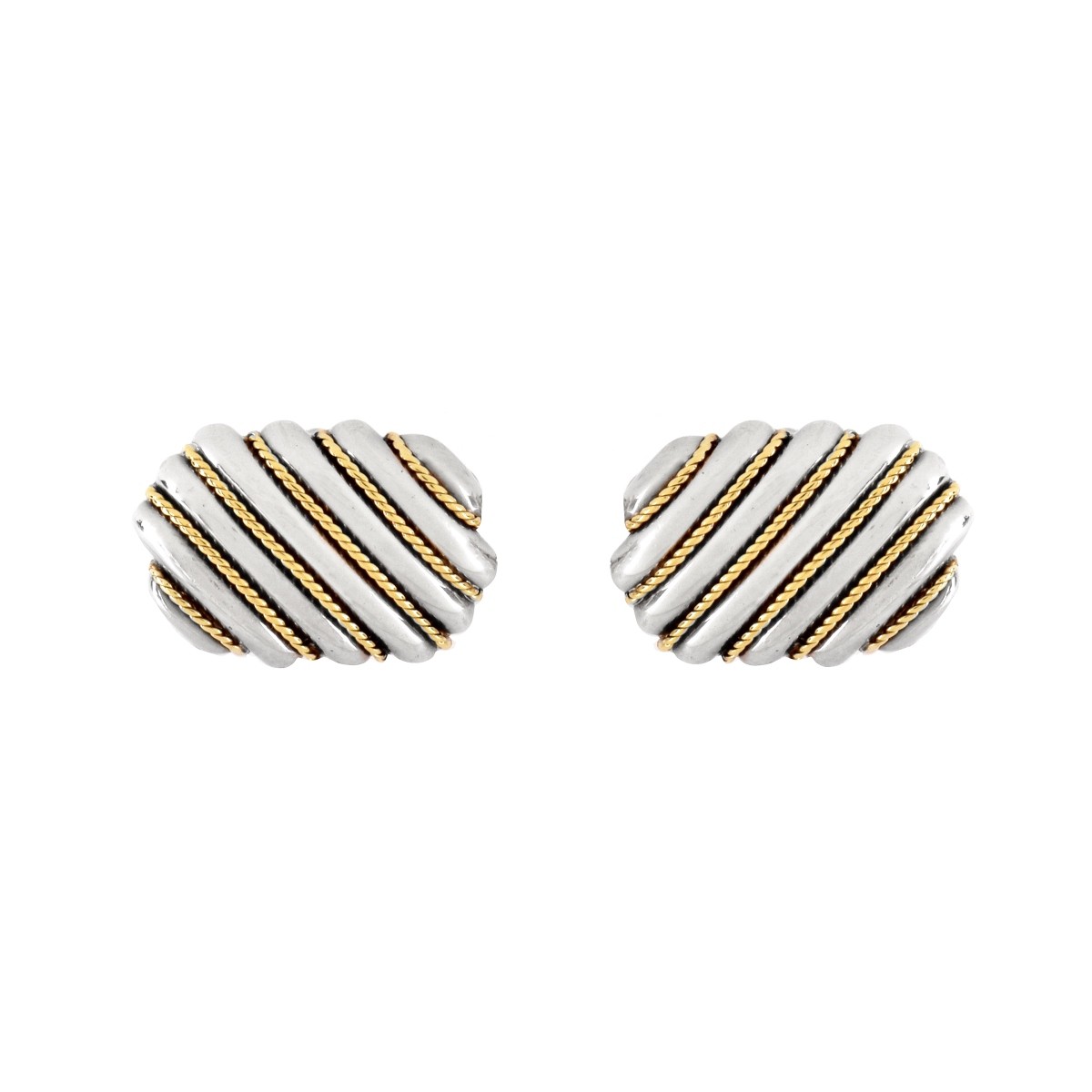 Tiffany & Co 18K and Sterling Cufflinks