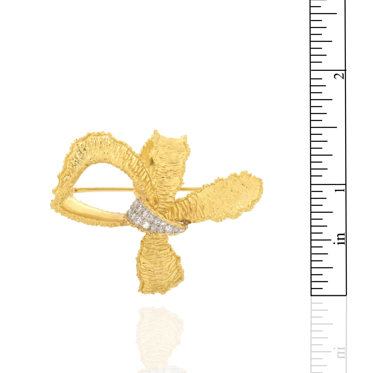 Diamond and 18K Brooch