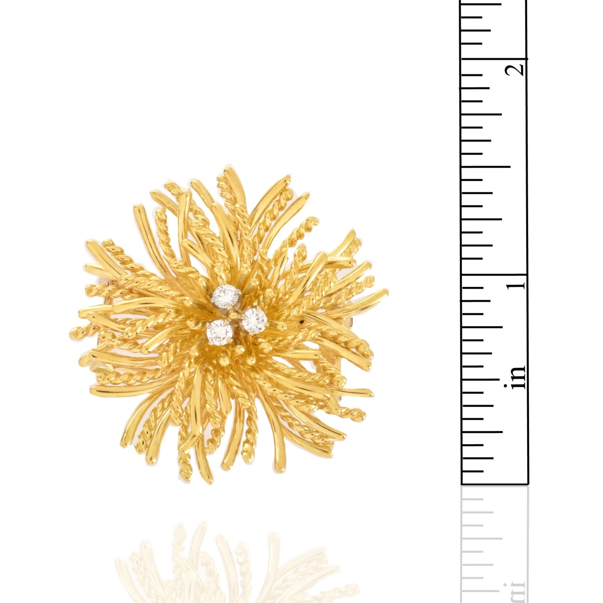 Diamond and 14K Brooch