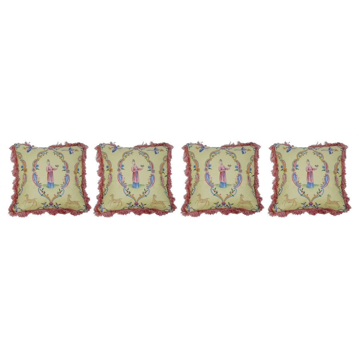 Chinoiserie Silk Decorative Pillows