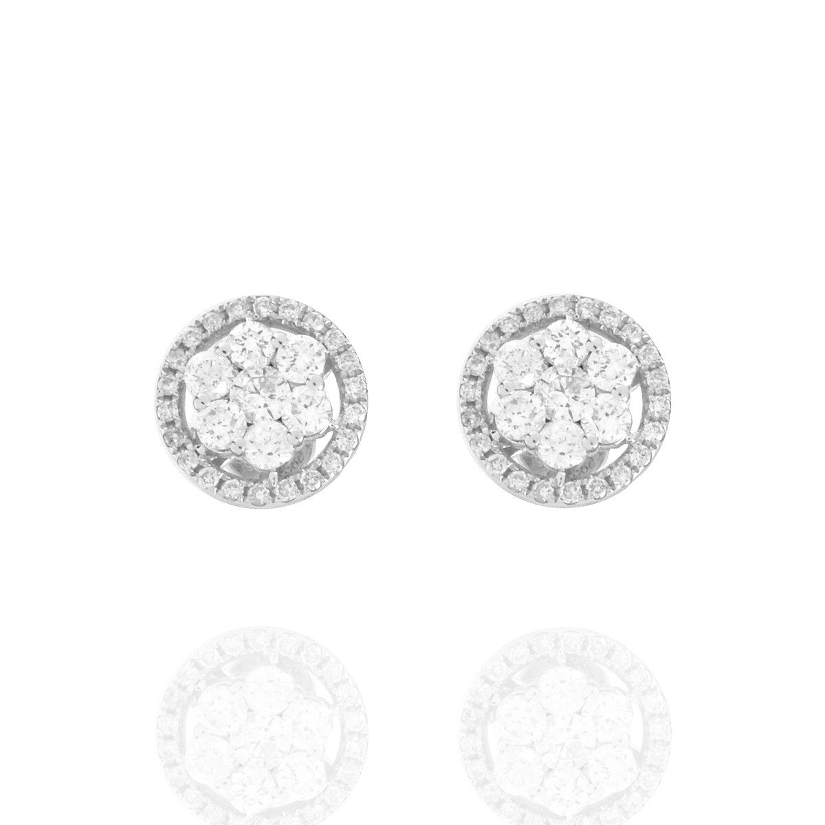 Diamond and 14K Ear Studs