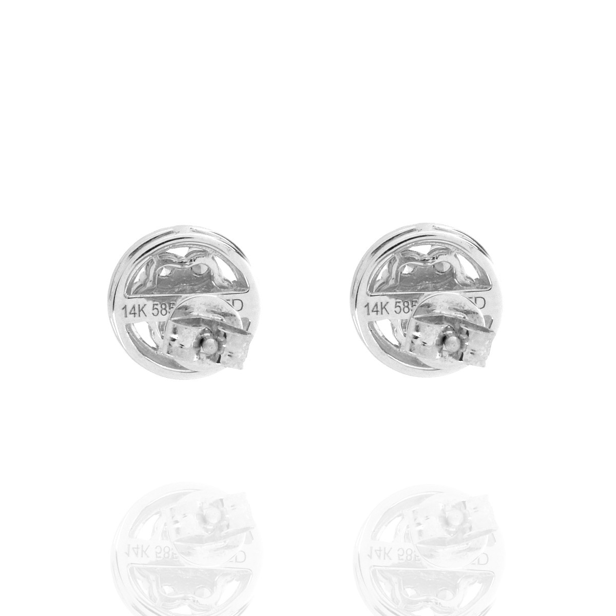 Diamond and 14K Ear Studs