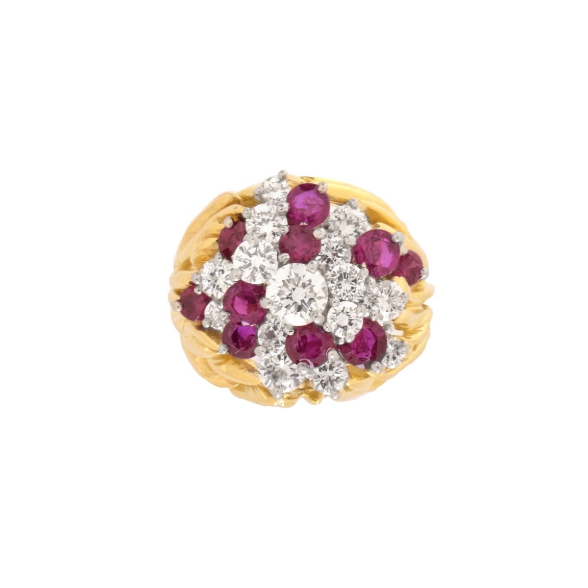 Diamond, Ruby and 18K Ring