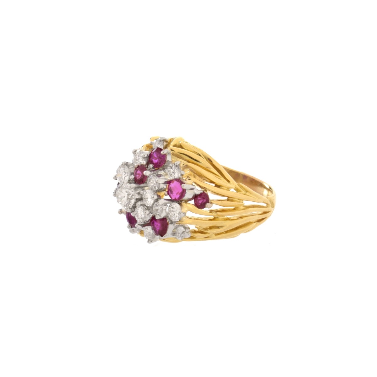 Diamond, Ruby and 18K Ring