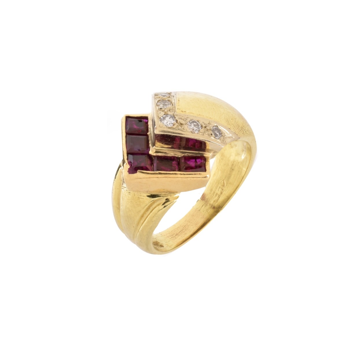 Diamond, Ruby and 14K Ring