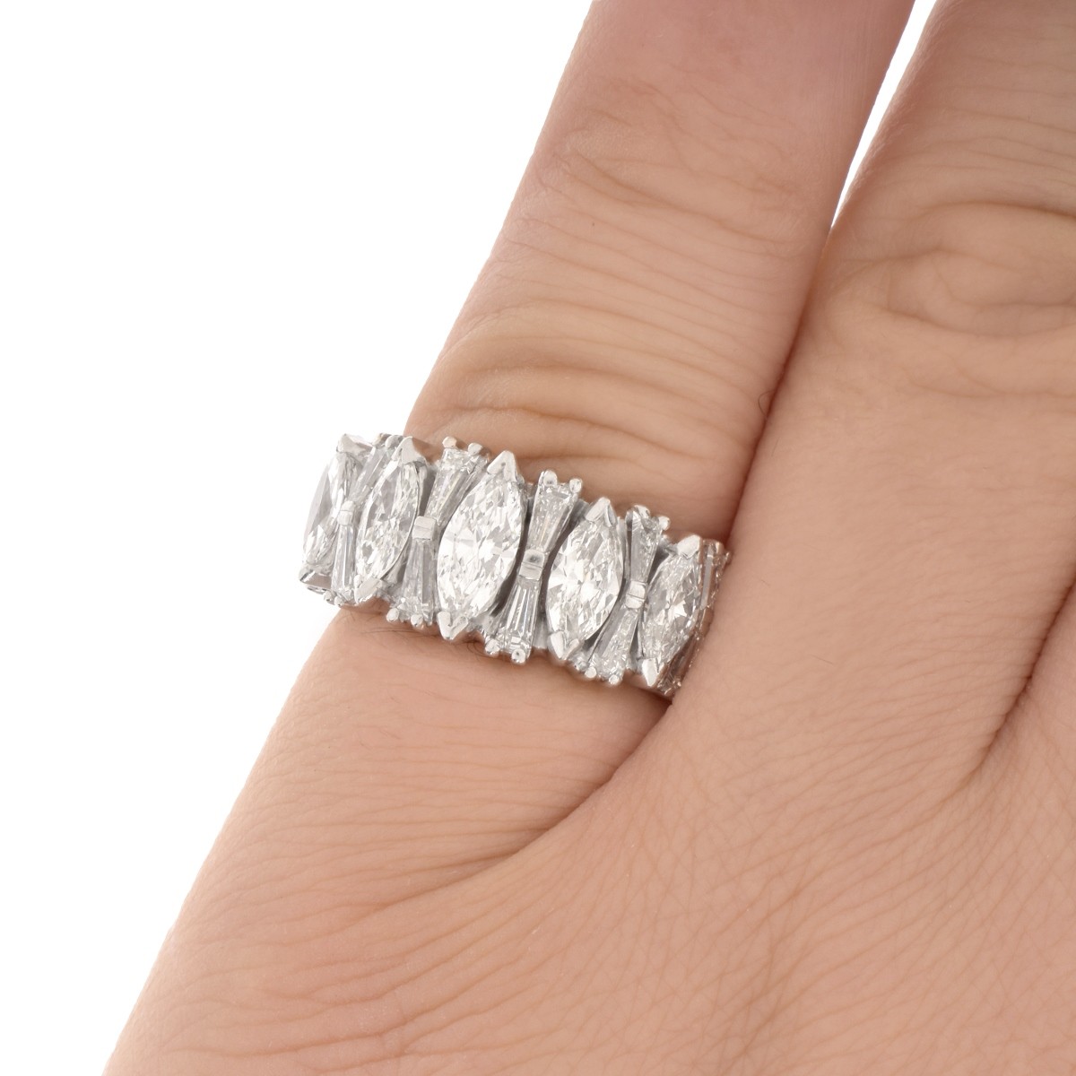 Diamond and Platinum Ring