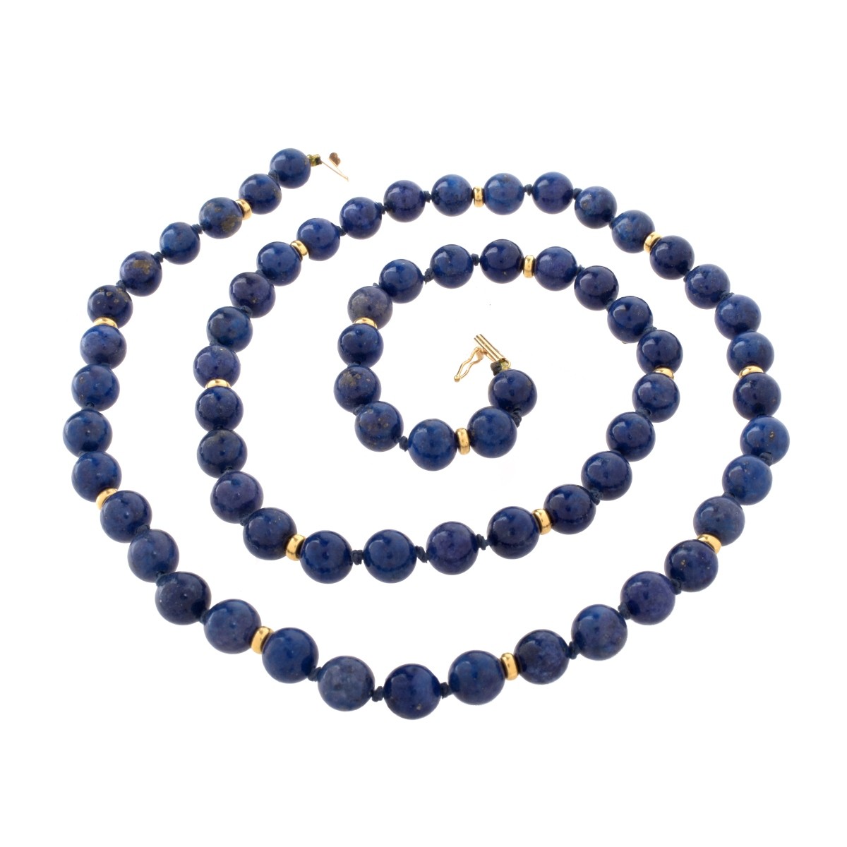 Lapis Bead and 14K Necklace