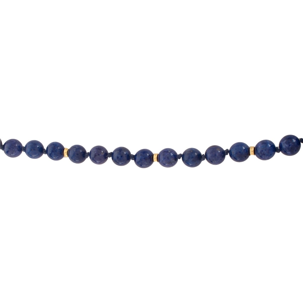 Lapis Bead and 14K Necklace