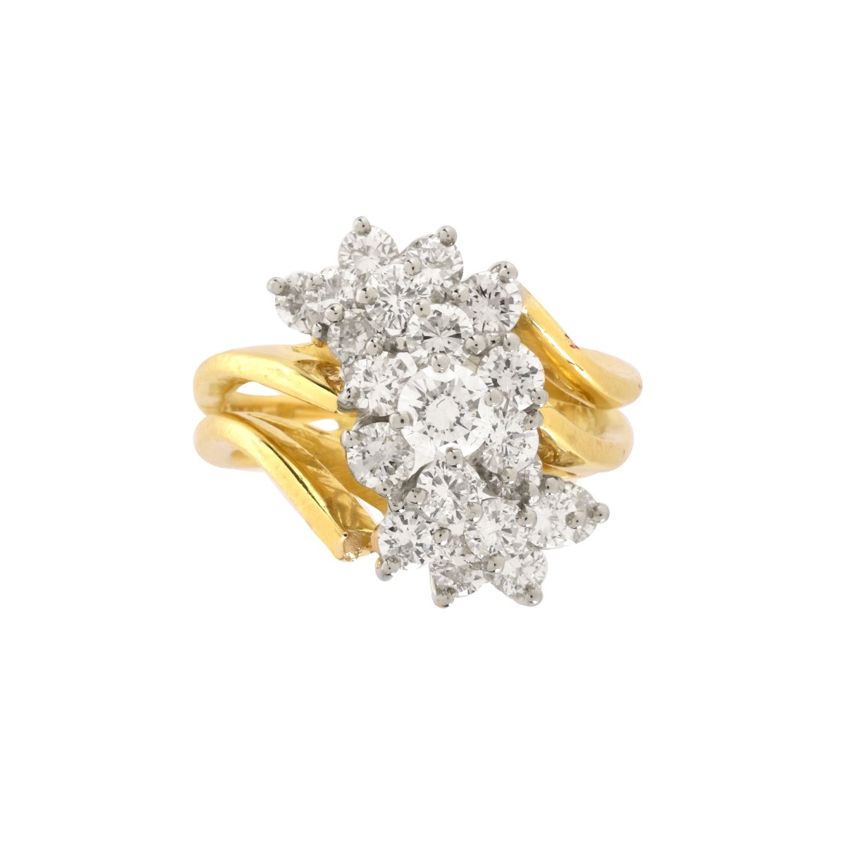 Diamond and 18K Cluster Ring