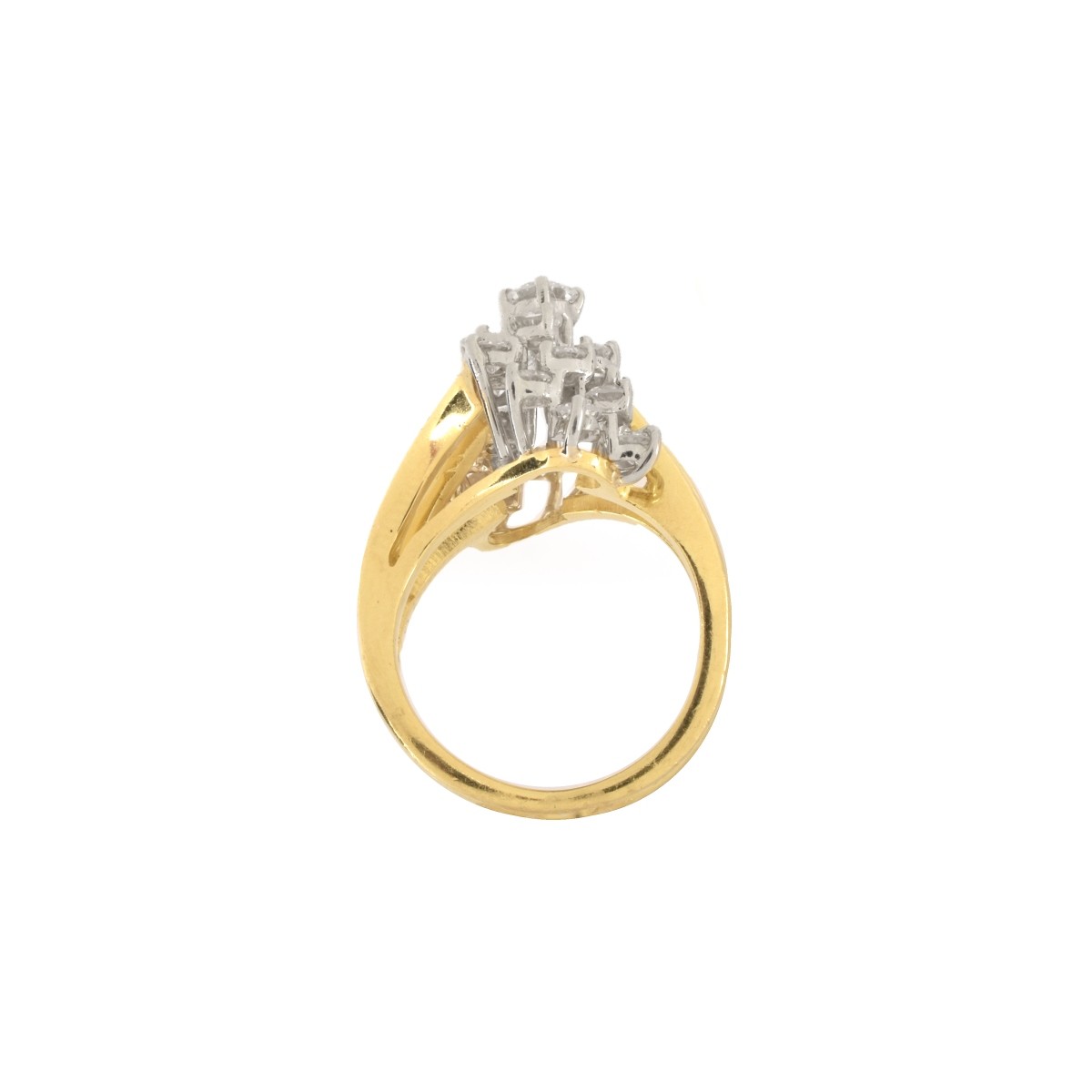 Diamond and 18K Cluster Ring