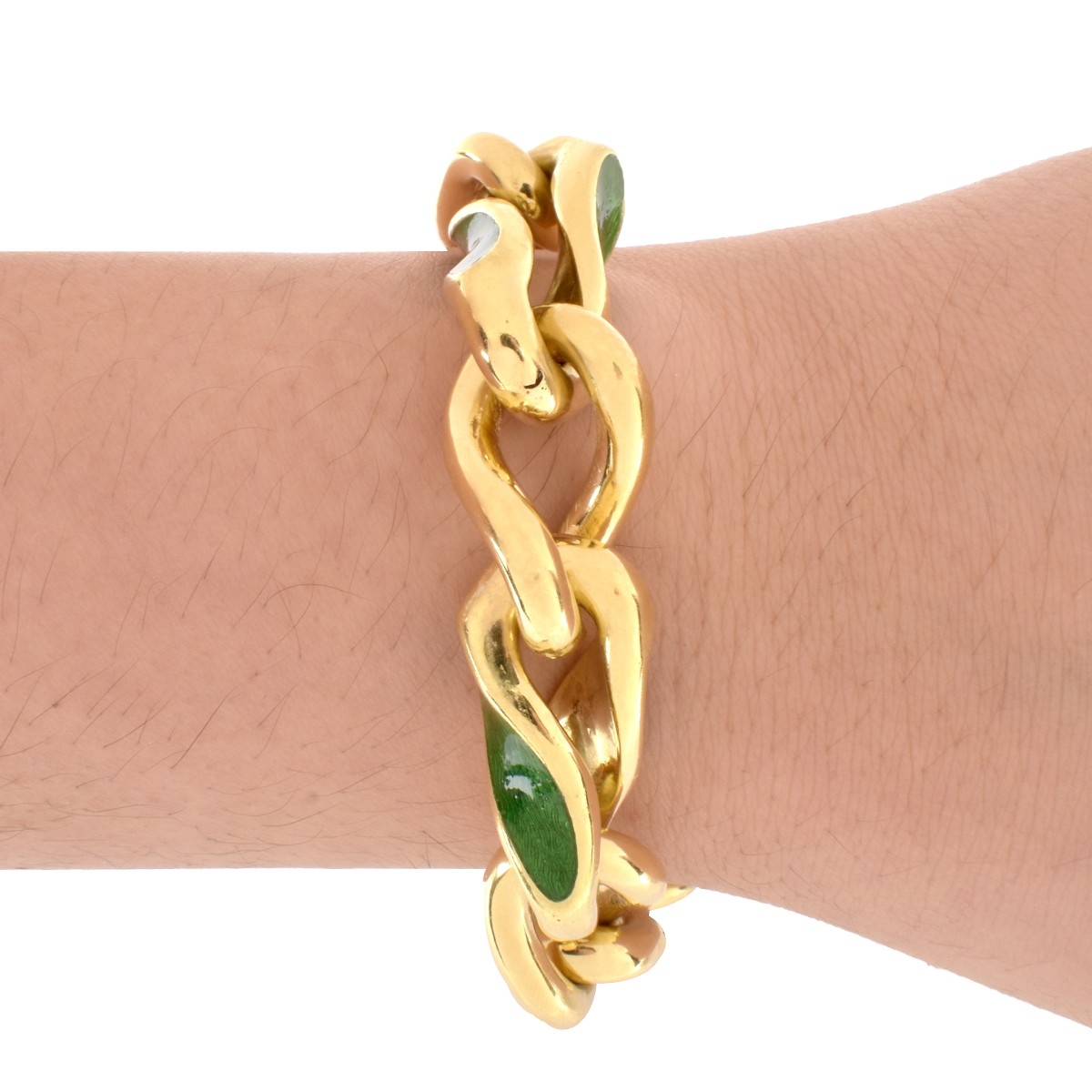 18K Curb Link Bracelet