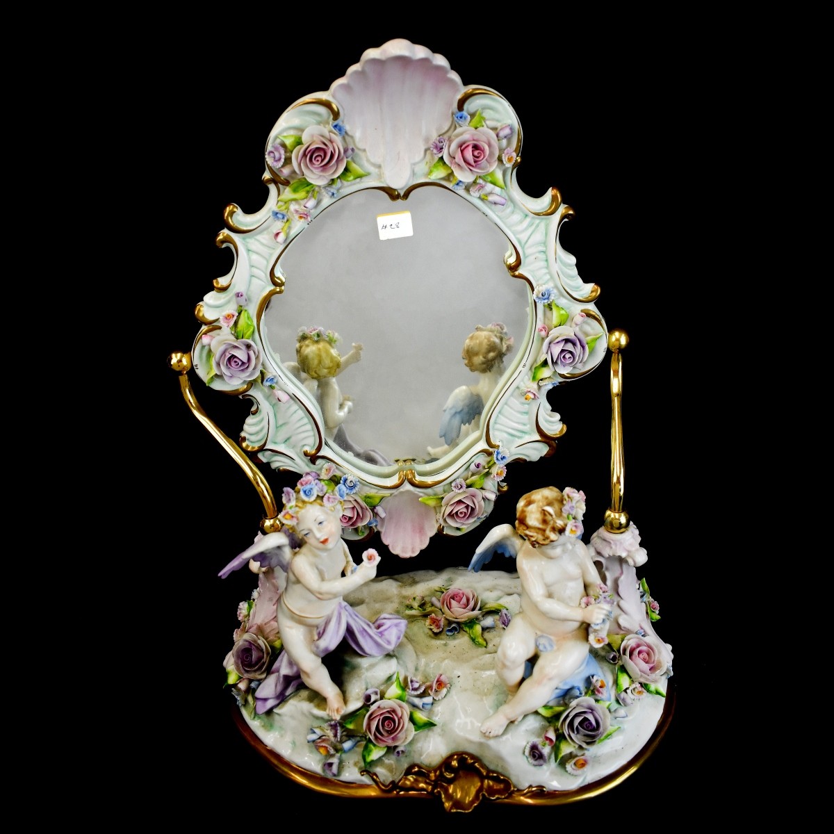 Meissen Style Dressing Mirror