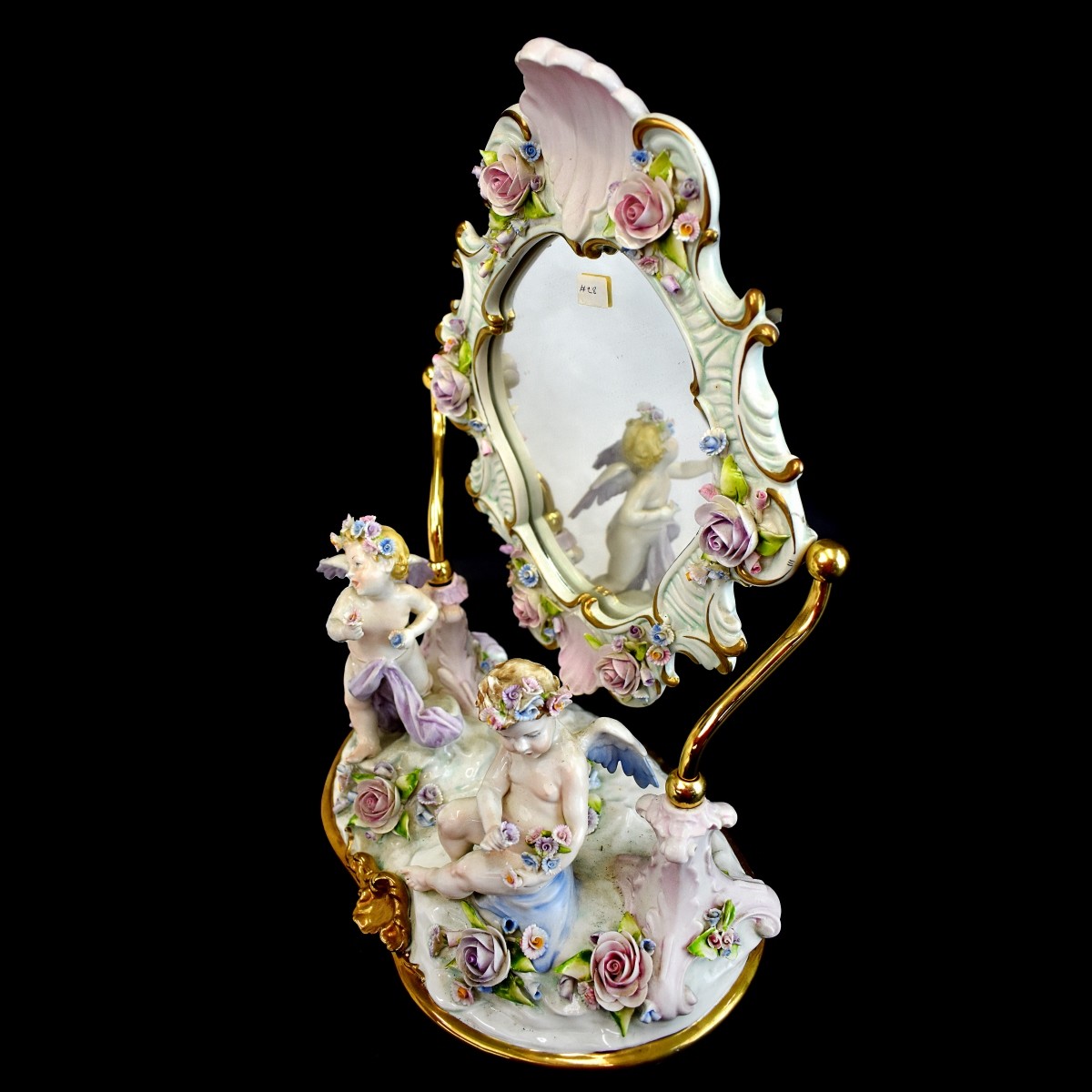 Meissen Style Dressing Mirror