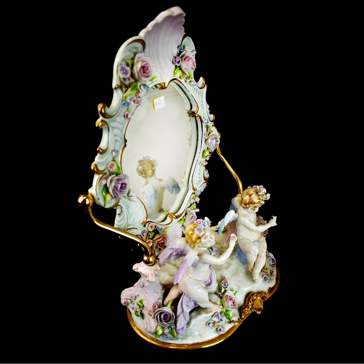 Meissen Style Dressing Mirror