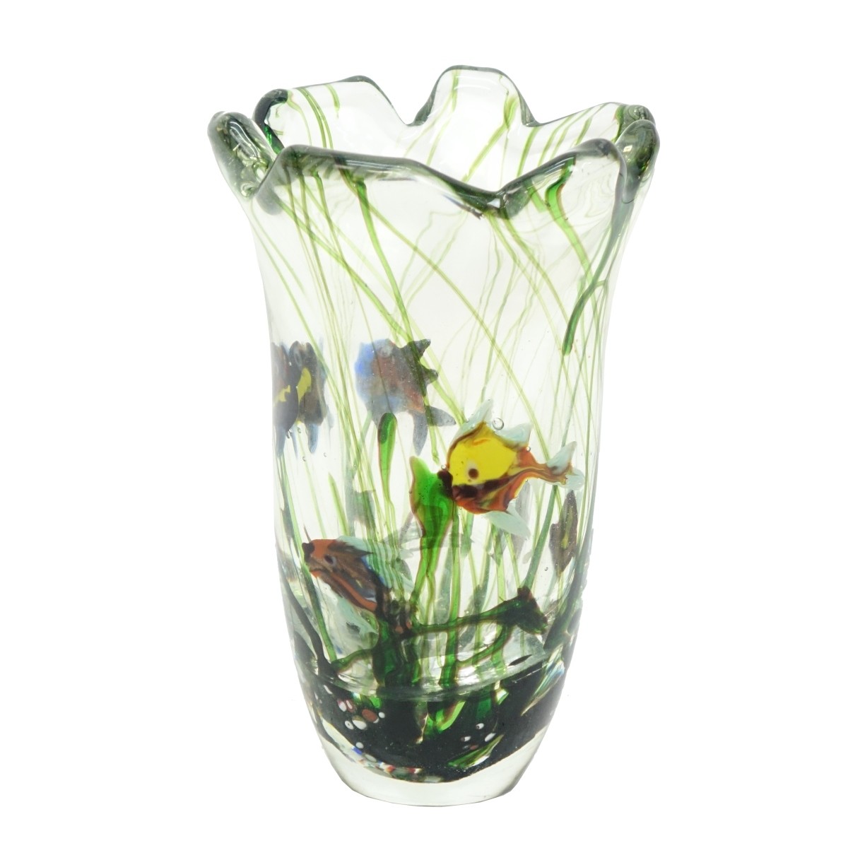 Murano Art Glass Aquarium Vase