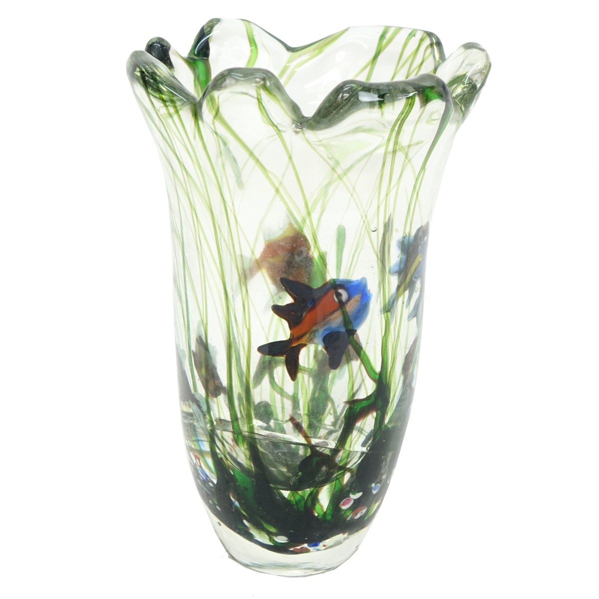 Murano Art Glass Aquarium Vase