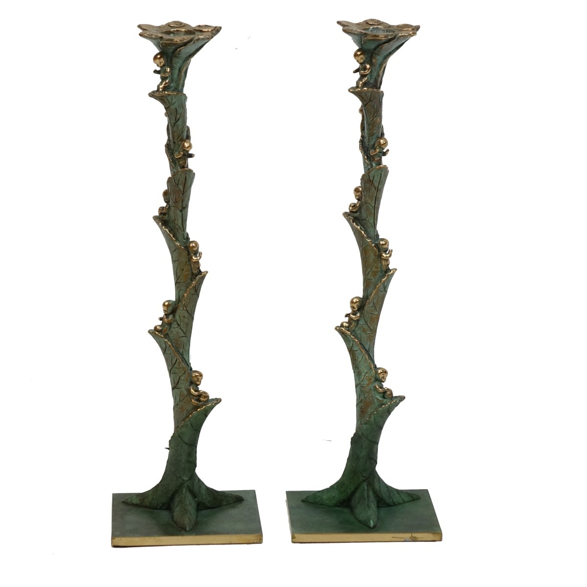 Pair of Venturi Arte Cera Persa Candlesticks