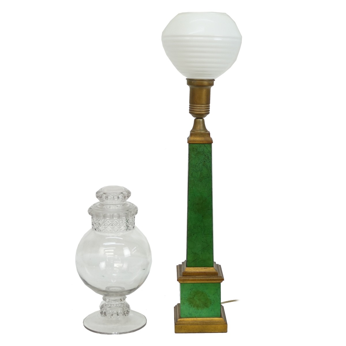 Neoclassical Style Lamp and Heisey Style Vase