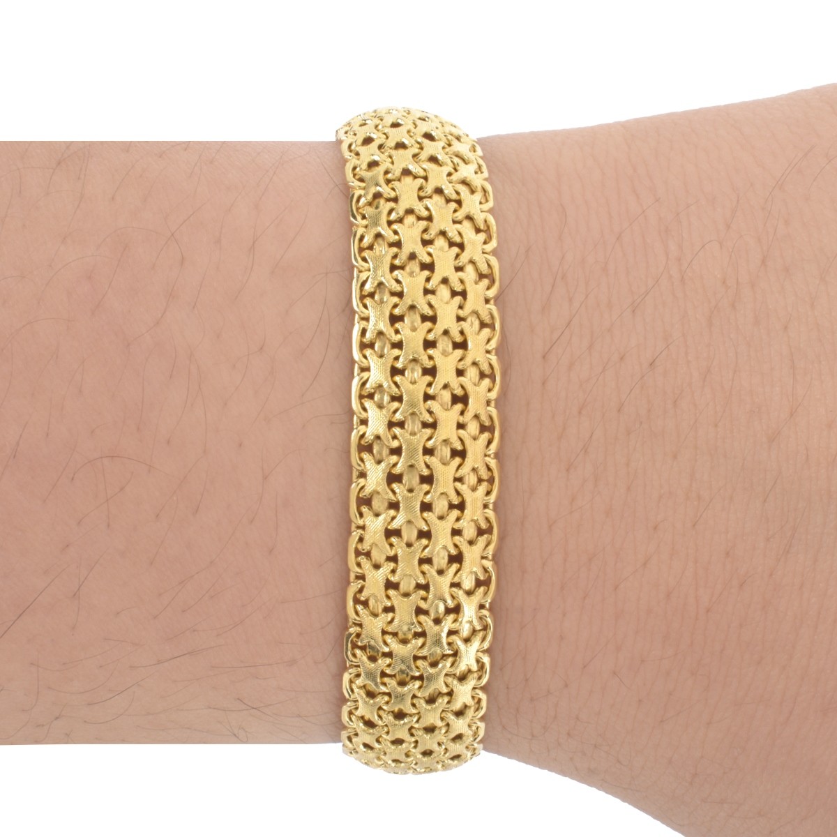 18K Mesh Link Bracelet