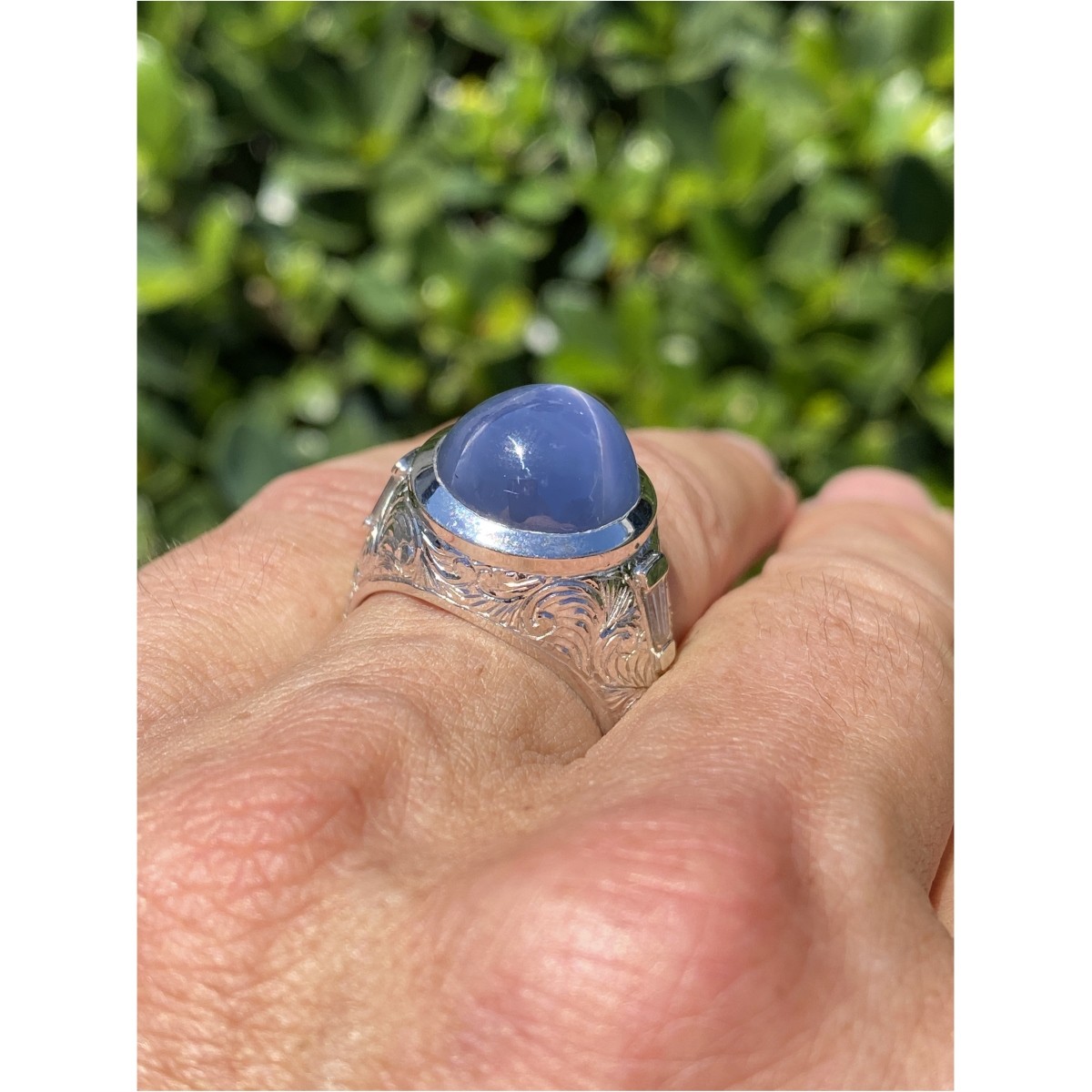 Star Sapphire, Diamond and 18K Ring