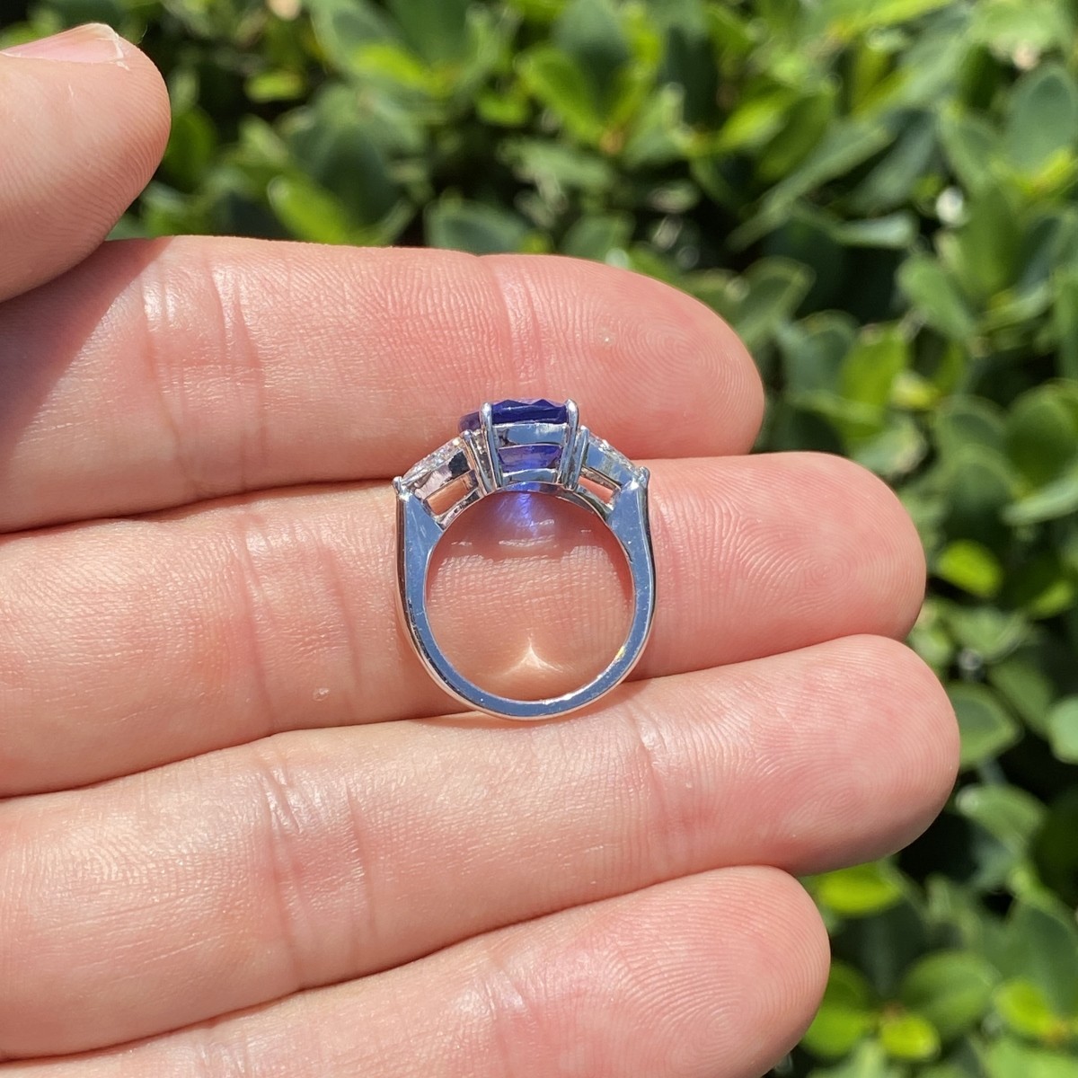 GAL Sapphire, Diamond and Platinum Ring