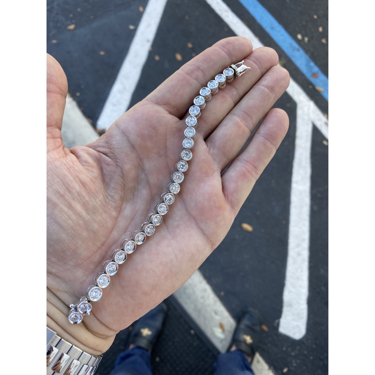 Diamond and 18K Tennis Bracelet