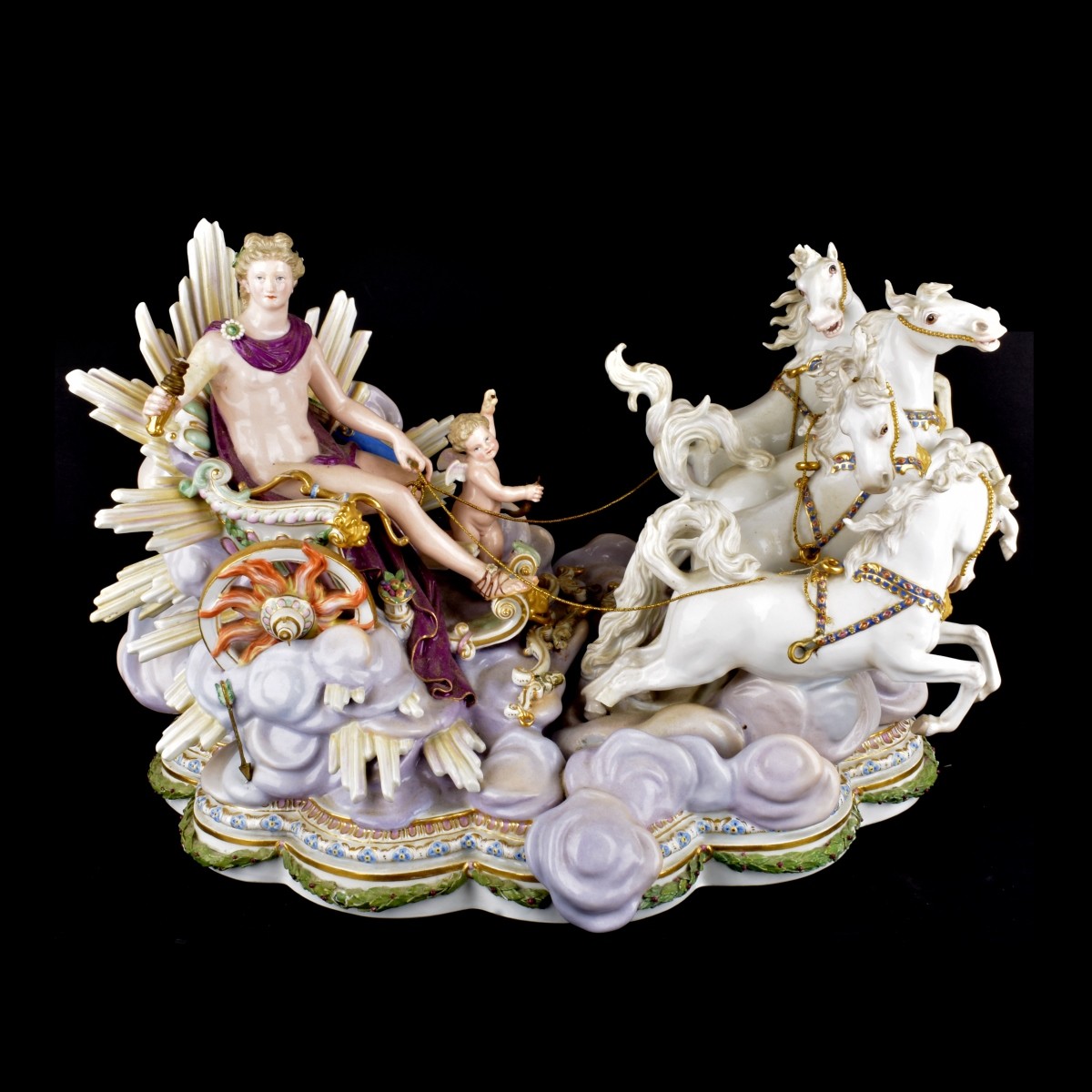 19th C. Meissen Chariot Group